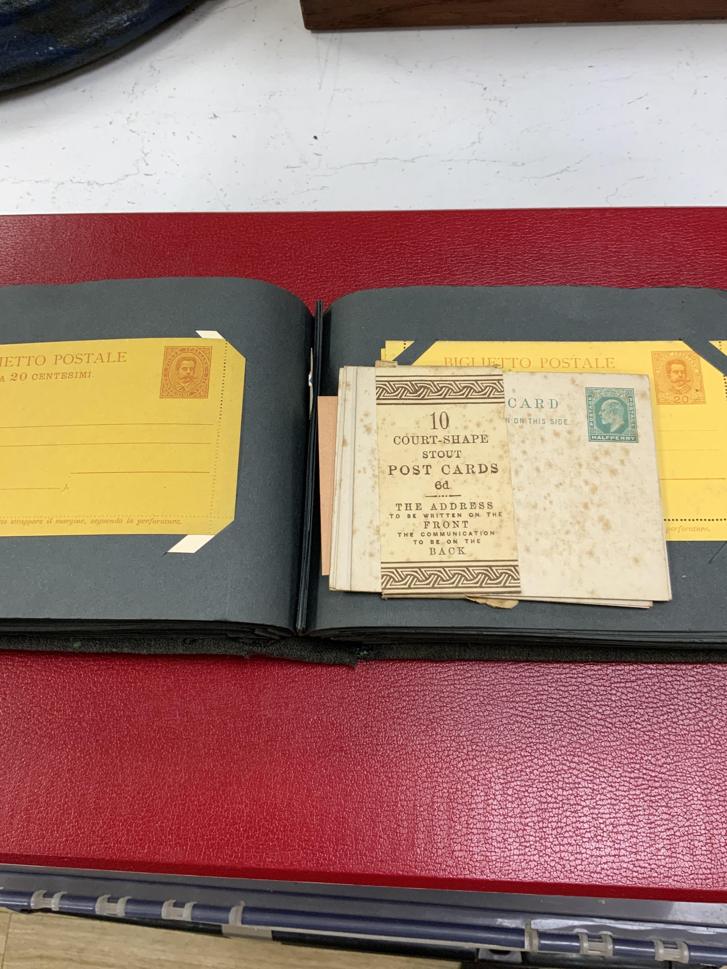 A collection of postage stamps, including early Victoria issues; stock books containing five - 1d 1840 Penny Blacks, two - 2d 1840 Two Pence Blues, eight - 1d 1841 Penny Reds, four 2d - 1841 Two Pence Blues, plus a subst